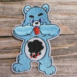 Care Bears Grumpy Bear Blue Cartoon Character Embroidered Iron On Patch